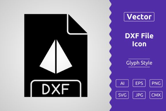 DXF File Format Icon: A Graphic Design Asset for Modern Branding