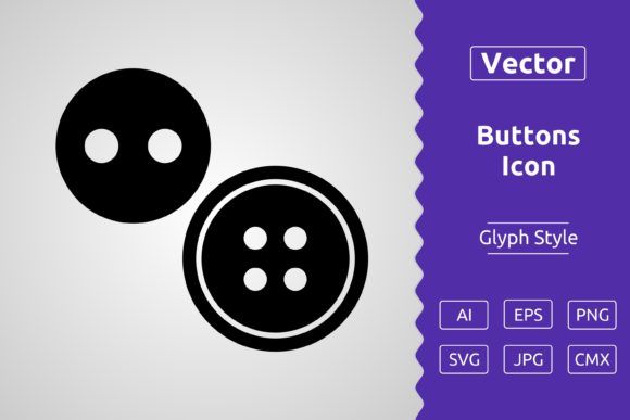 Vector Buttons Glyph Icon Graphics for Modern Web Design