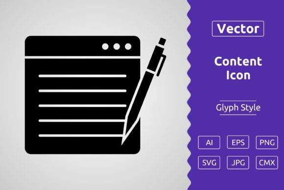Vector Content Glyph Icon