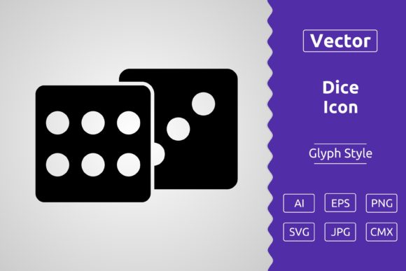 Vector Dice Glyph Icon Graphics