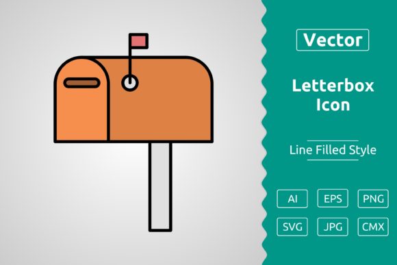 Vector Letterbox Filled Outline Icon for Modern Branding