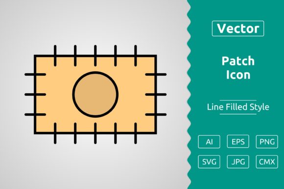 Vector Patch Filled Outline Icon Graphics