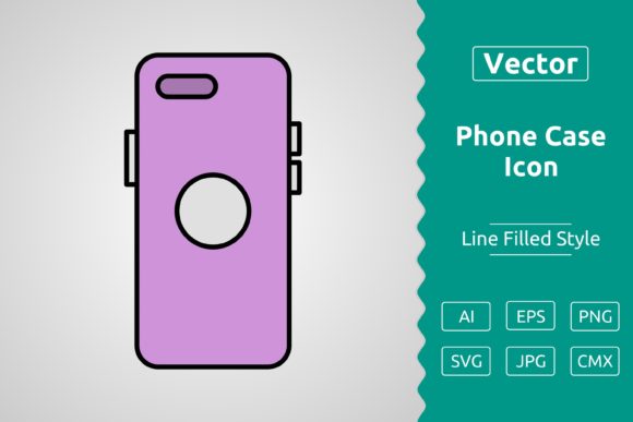 Vector Phone Case Filled Outline Icon Graphics