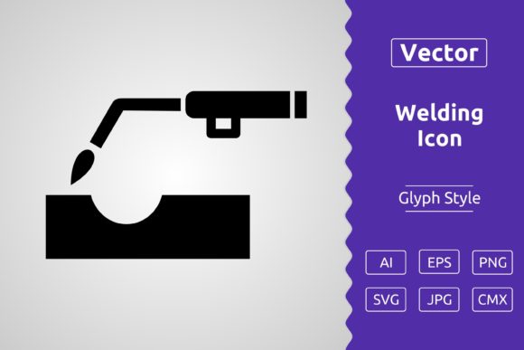 Vector Welding Glyph Icon for Modern Branding